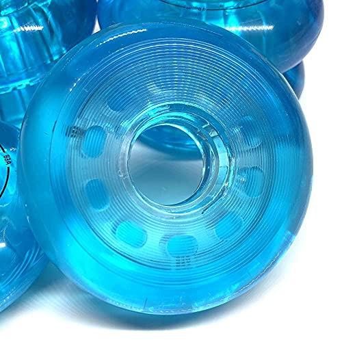 SzBlaZe SzBlaZe 83A PU Wear Resist Inline Skate Replacement Wheels Without Bearings (Pack of 8) for Skate and Sliding Roller ice Hockey Size 70mm 68mm 64mm(Blue,68mm)