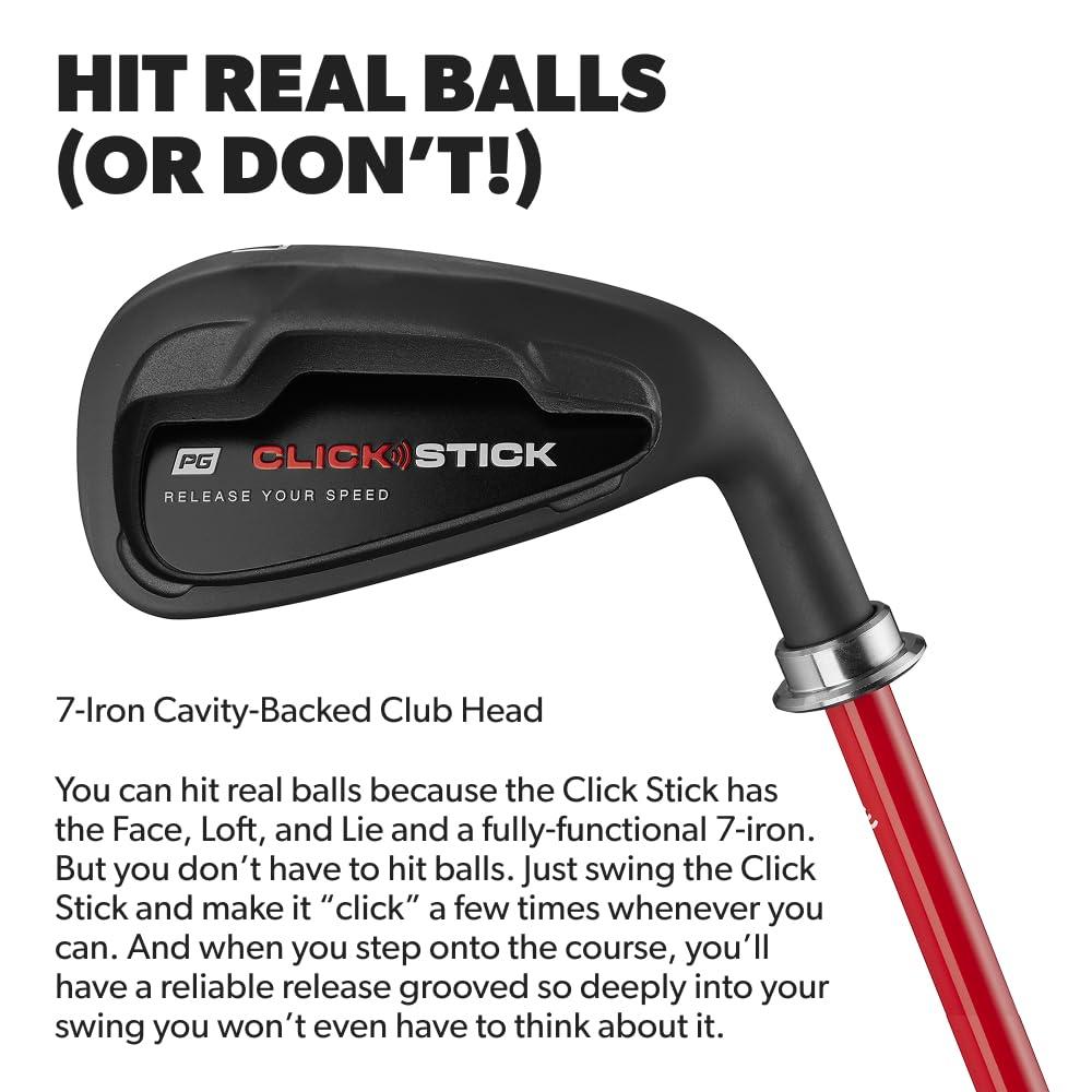 Performance Golf Performance Golf Click Stick - Swing Trainer for Automatic Release I Auditory Feedback I Core Golf Swing Mechanics Improvement (Standard Flex, Right)