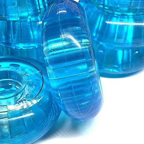 SzBlaZe SzBlaZe 83A PU Wear Resist Inline Skate Replacement Wheels Without Bearings (Pack of 8) for Skate and Sliding Roller ice Hockey Size 70mm 68mm 64mm(Blue,68mm)