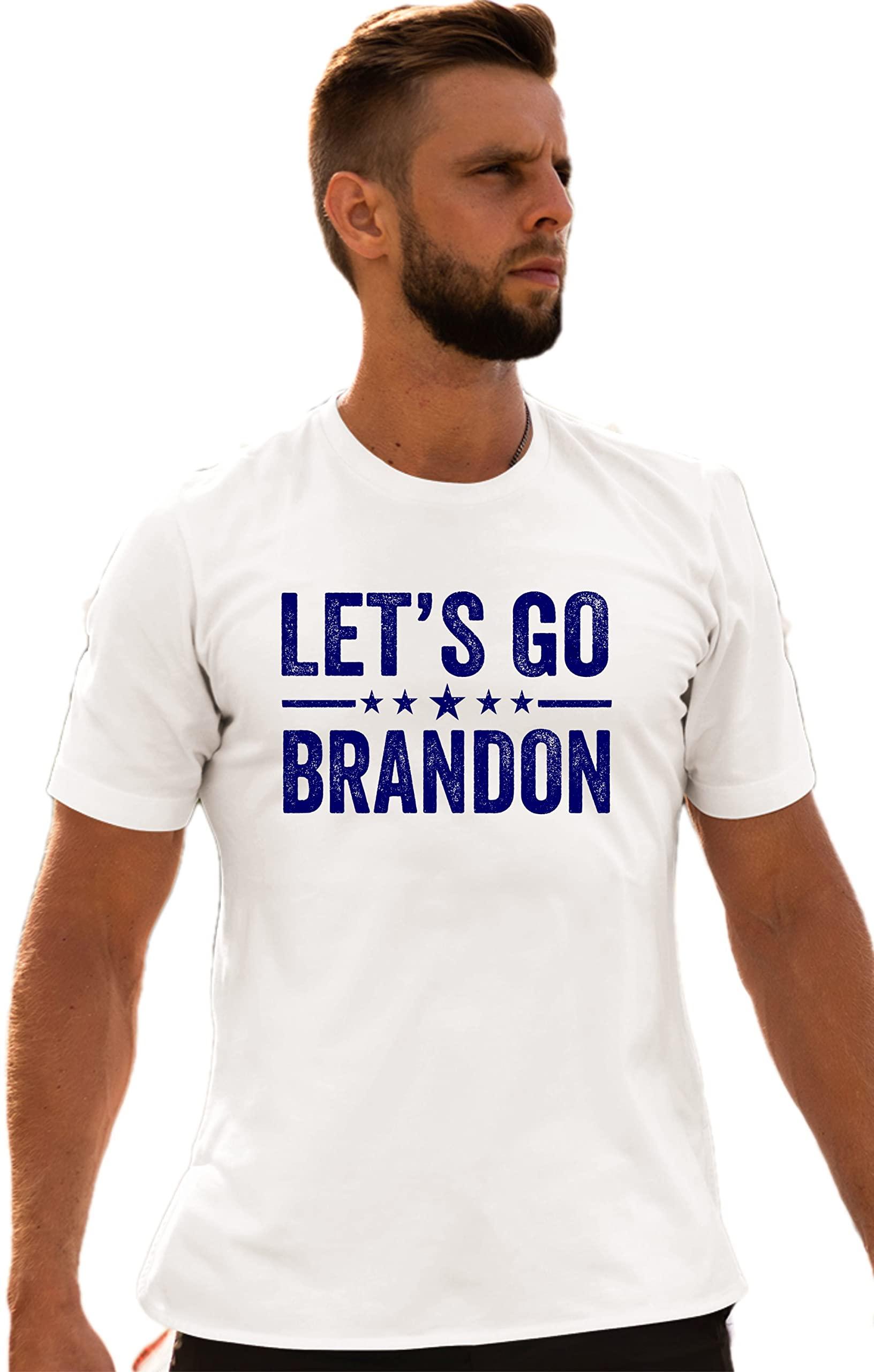 Go All Out XX-Large White Mens Classy Let's Go Brandon T-Shirt
