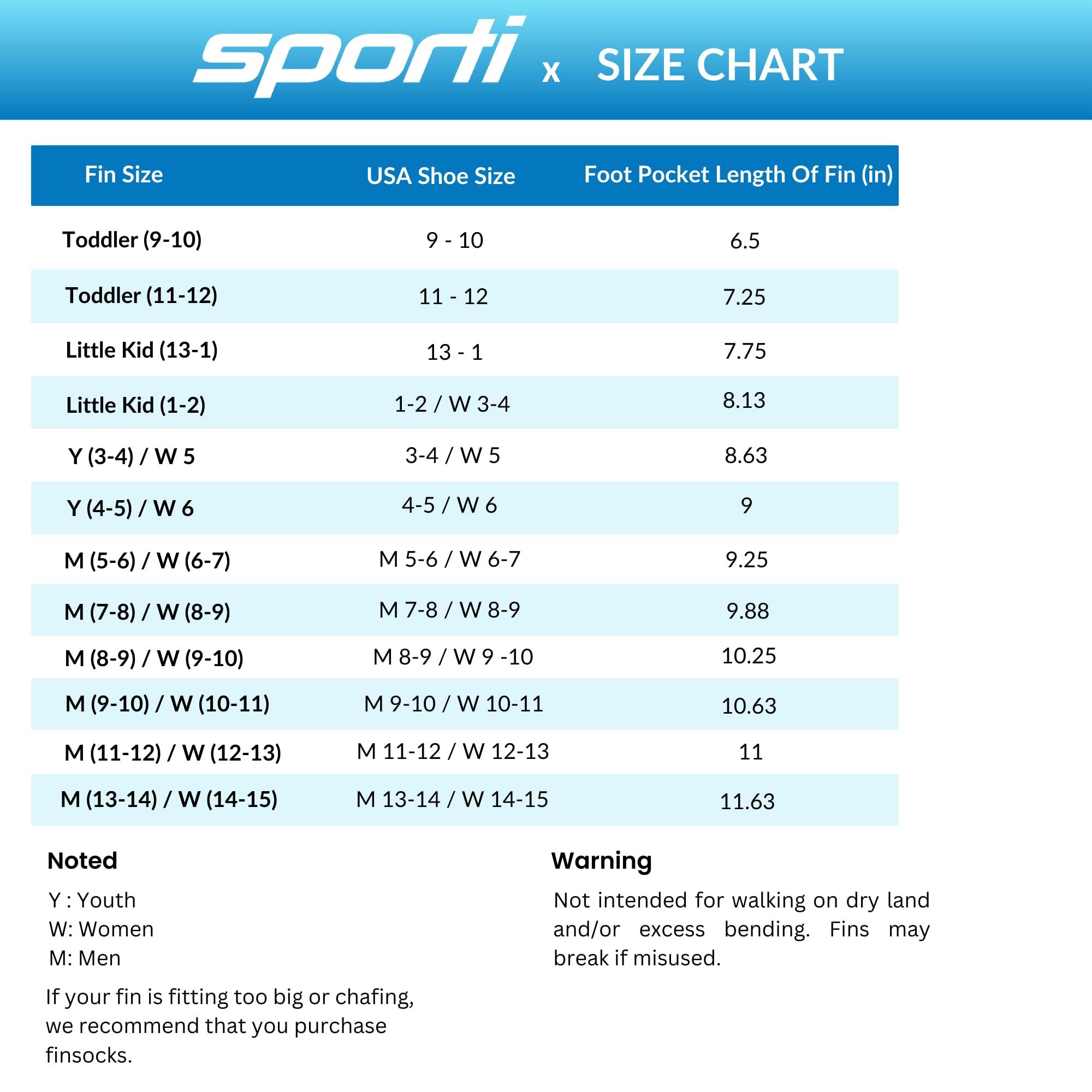 Sporti Sporti Essential Floating Swim Fins (Color) - Little Kid 1-2 (OrangeBlue)