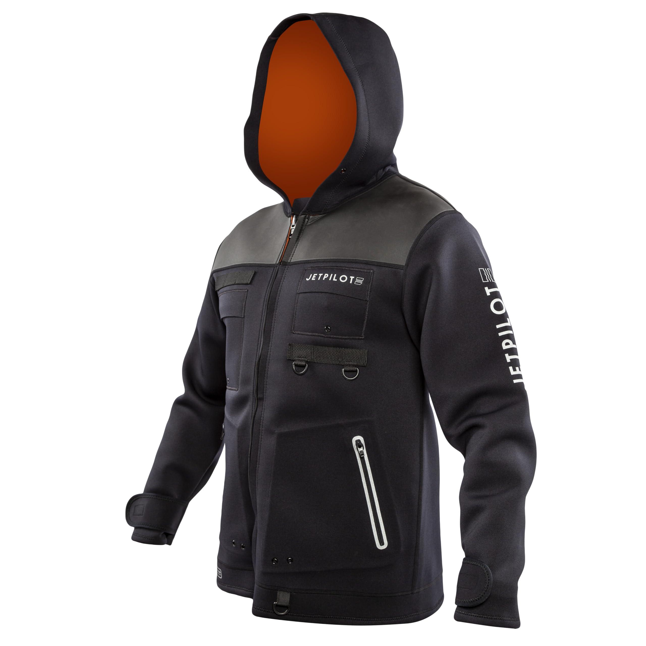 Jet Pilot Jet Pilot - 2MM Tour Coat -2mm Flex Lite Neoprene - Insulated Neoprene Hood - Sailing Jacket, Fishing Jacket - Wetsuit Tops