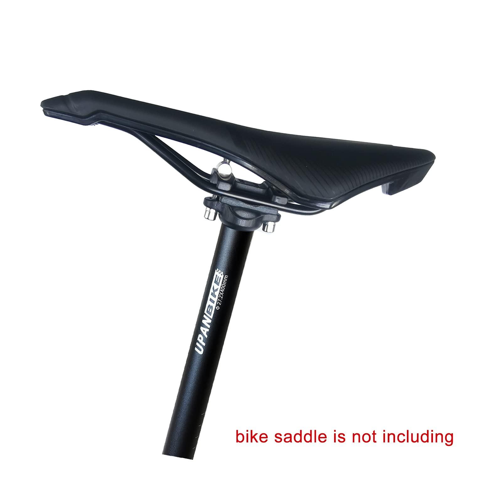 UPANBIKE UPANBIKE Bike Seatpost Aluminum Alloy Adjustable Seat Post 400mm Length Diameter 25.4/27.2/28.6//30.9/31.6mm for Mountain Bike Road Bicycle(28.6mm*Black)