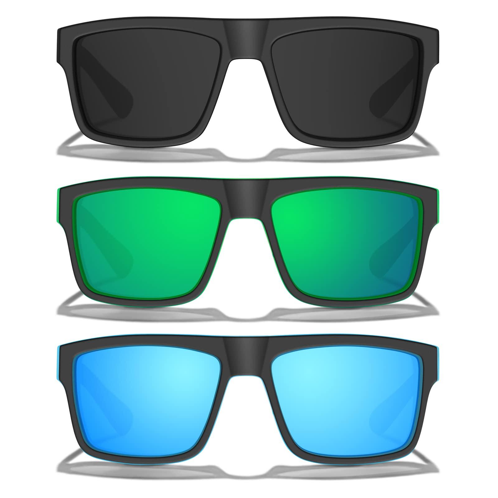 DioKiw DioKiw Polarized Sunglasses for Men Sporty Style Design Driving Travel Sun Glasses Lightweight Square Frame UV Protection Goggles