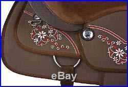 Deen, Enterprises Deen, Enterprises Youth Child Synthetic Western Pony Miniature Horse Saddle Tack Get Matching Headstall, Breast Collar & Saddle Pad Size 10\" to 12\" Inches Seat Available (10\" Inches seat)