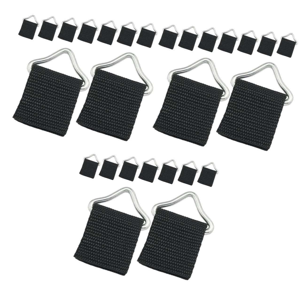 Happyyami Happyyami 30sets Trampoline Tie Down Anchor Kit Swingset Accessories Outdoor Replacement Parts Trampoline Net Triangle Rings