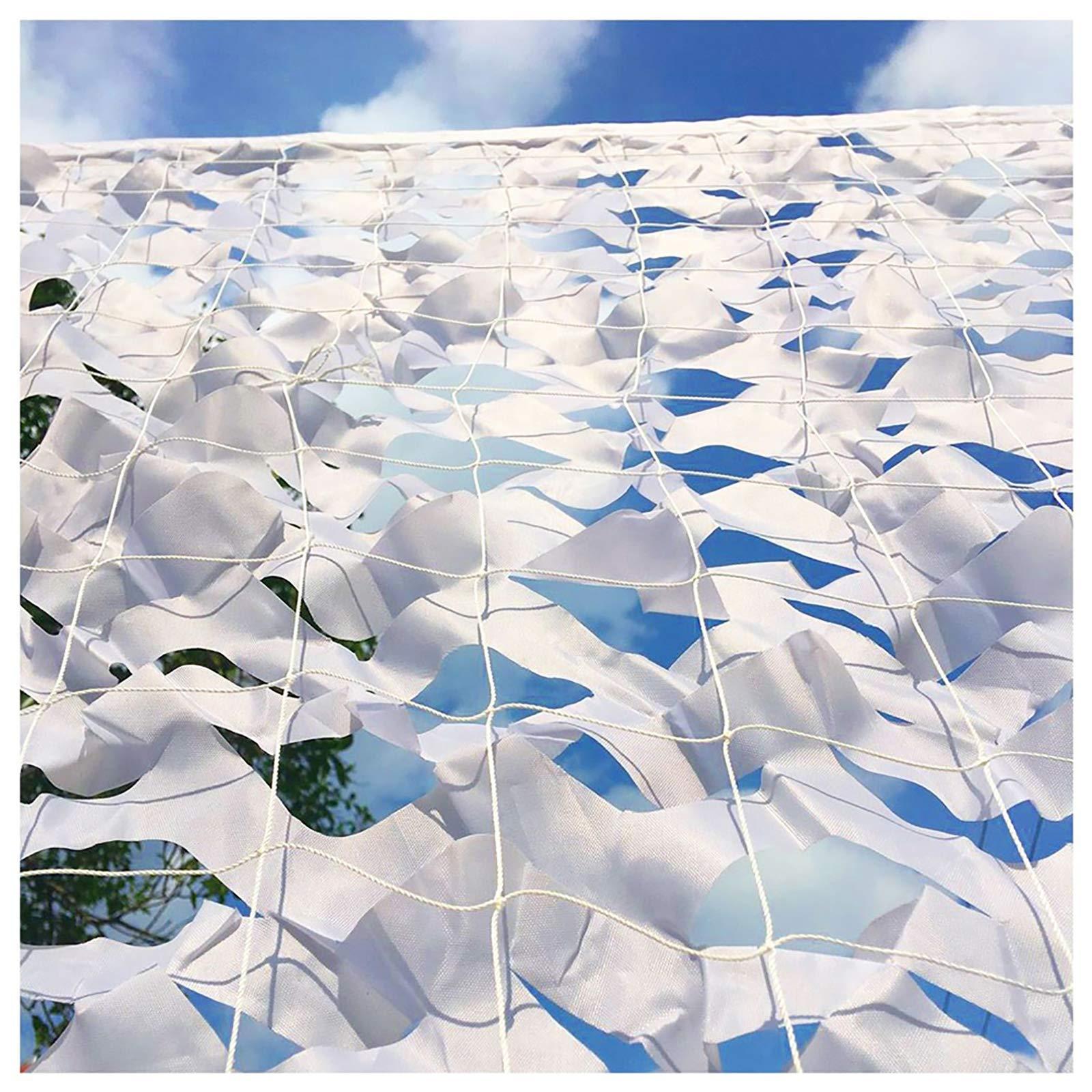 bandezid bandezid Camo Netting, White Camouflage Net,Bulk Roll Camouflage Netting,Army Military Hunting Forest Camo Net for Sunshade Camping Shooting Hunting Various Sizes-White Camouflage net 4x20m(13x66ft)