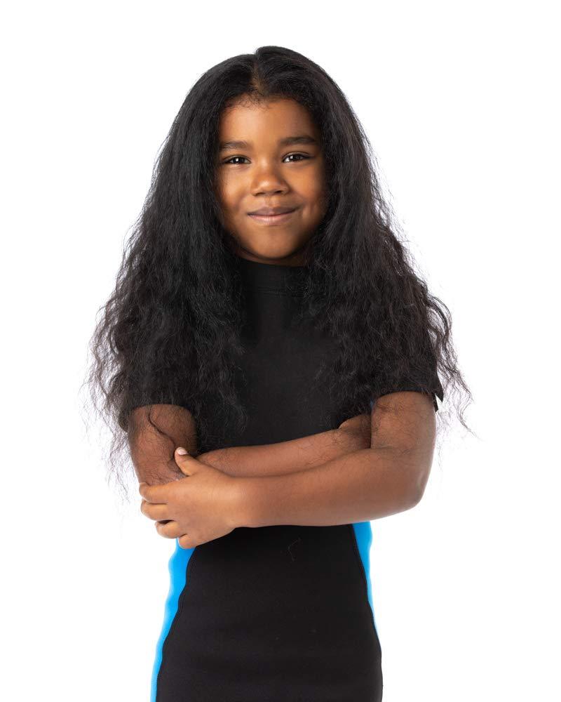 SOUL CAP SOUL CAP JR - Large Swimming Cap for Children - Designed for Long Hair, Dreadlocks, Weaves, Hair Extensions, Braids, Curls & Afros - Silicone (Large, Burgundy)
