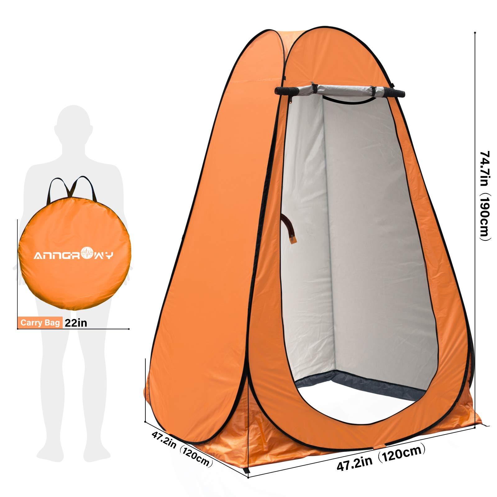 anngrowy anngrowy Pop Up Privacy Tent Shower Tent Portable Outdoor Camping Bathroom Toilet Tent Changing Dressing Room Privacy Shelters Room for Hiking and Beach UPF 40+ Waterproof with Carry Bag