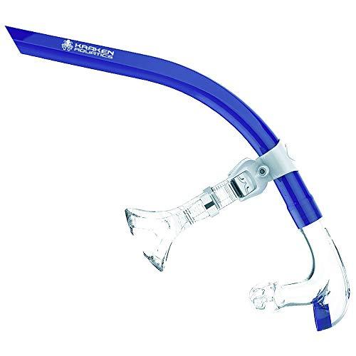Kraken Aquatics Kraken Aquatics Swim Snorkel for Lap Swimming, Swimmers Training and Pool Therapy Equipment | Quality Adult Center Mount Snorkel with Comfortable Silicone Mouthpiece and One-Way Purge Valve | Blue