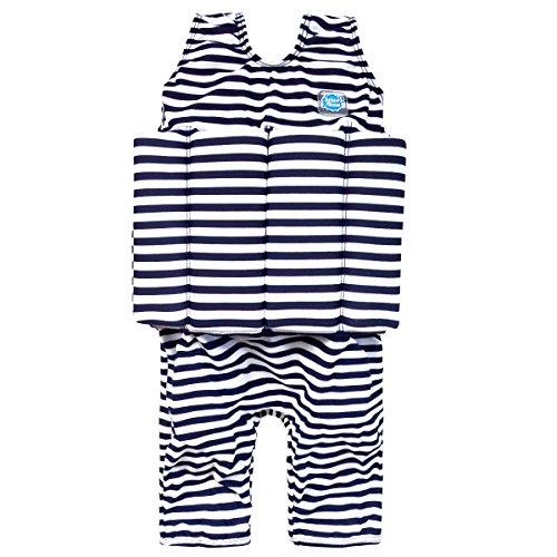 Splash About Splash About Kids Short John Floatsuit with Adjustable Buoyancy, Navy & White Stripe, 4-6 Years