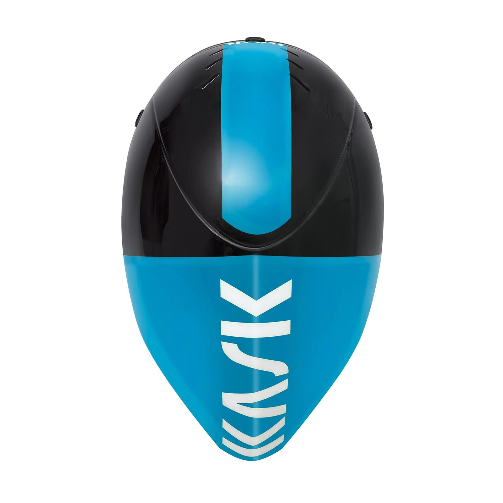 Kask KASK Mistral Bike Helmet I Aerodynamic, Track Cycling, Crono & Triathlon Helmet - Black/Light Blue - Large