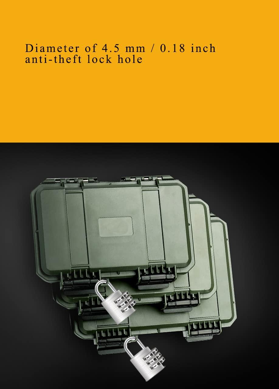 Fu promise air Fu promise air Small Waterproof Phone Container - Universal Plastic Box with Foam- Camping Waterproof Phone Case for Phone/Keys/Cards (Black,l)