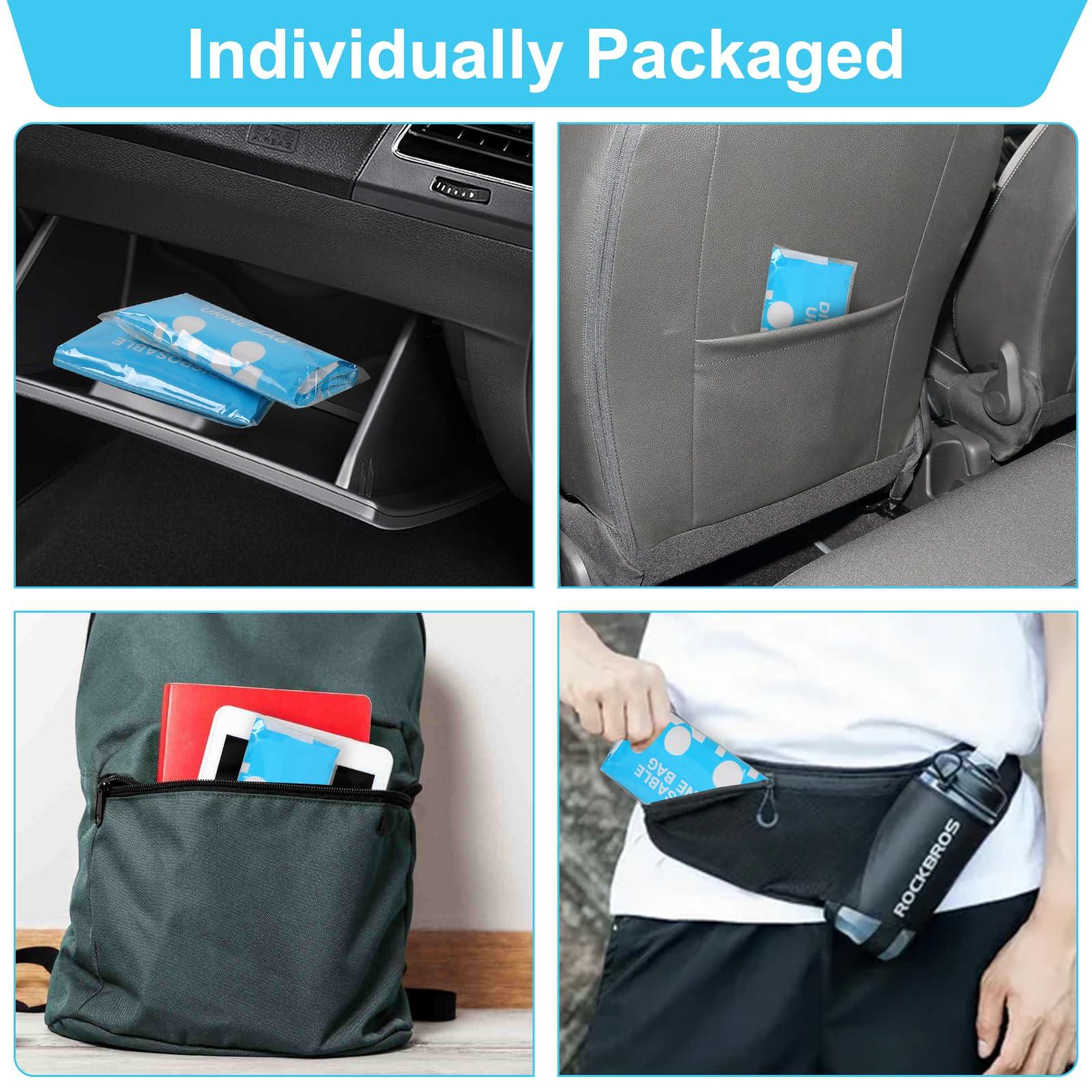 Ymiumre Ymiumre 10 Pack Disposable Urine Bags, 900ML Pee Bags for Travel for Men Women, Disposable Urinal Bags and Unisex Urinal Bag, Vomit Bags, Pee Bag for Traffic Jams, Camping, Pregnant, Patient