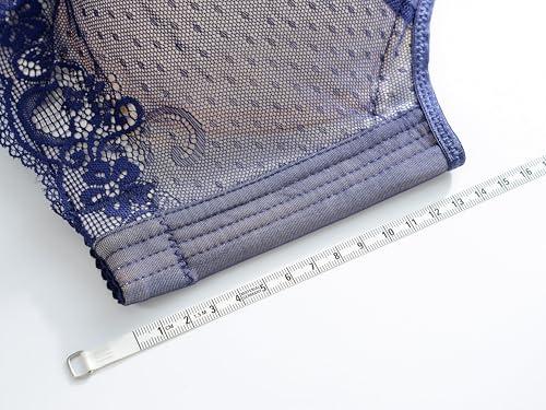 CAHL&FAUO Push Up Bra Plus Size Lace Underwire Minimizer Bra Add Cup Bra Everyday Bra Blue 38B