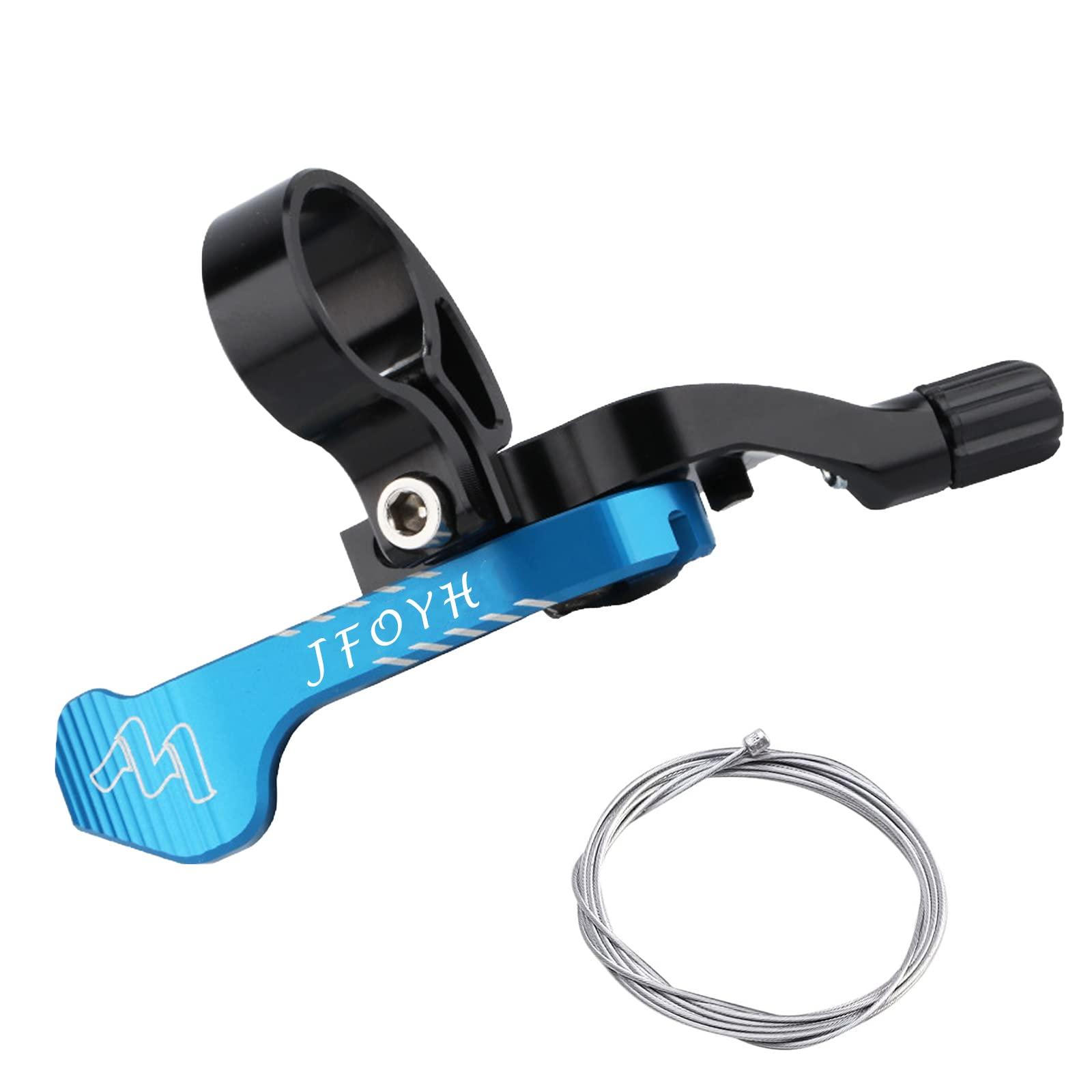 JFOYH JFOYH Mountain Bike Dropper Post Remote Lever Kit for External and Internal Routing Dropper Seatpost - Blue