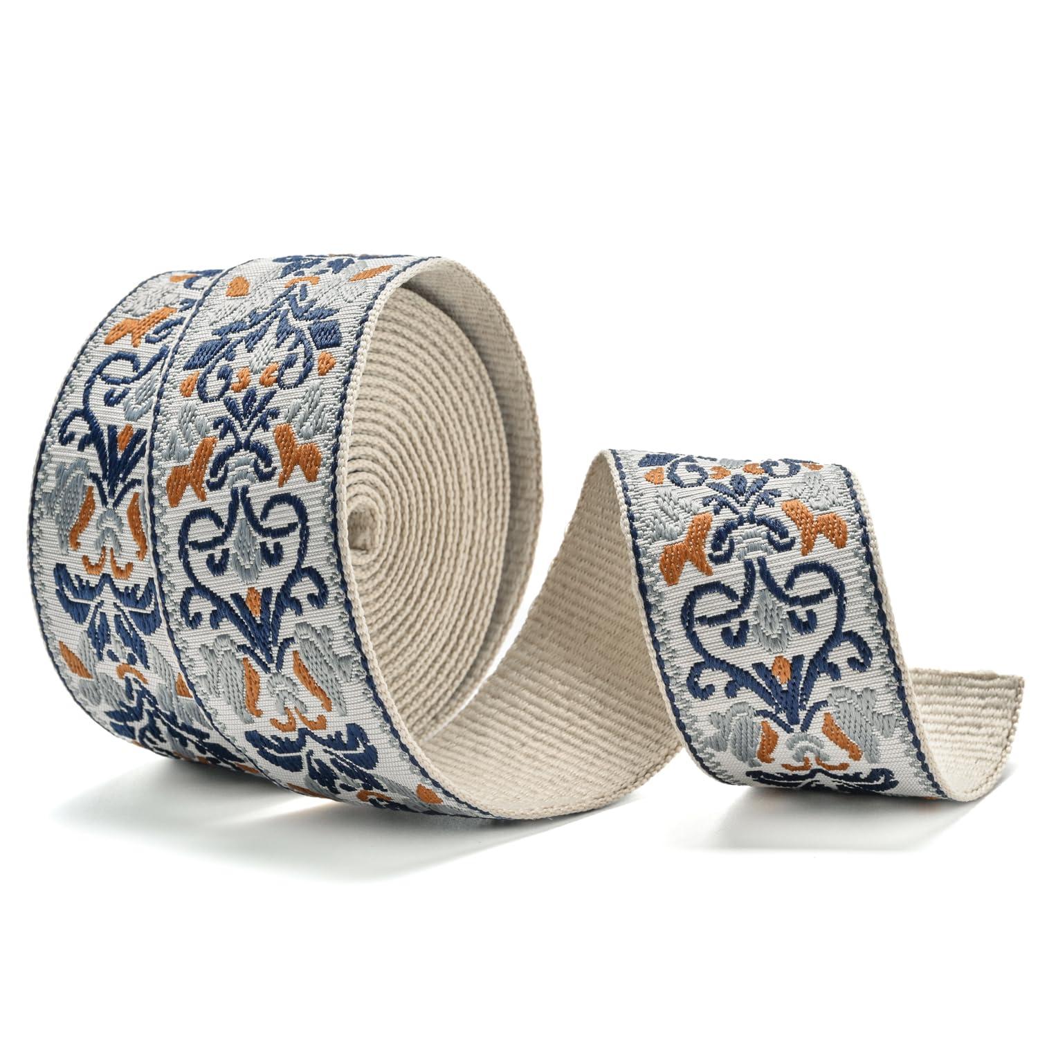 KIMPUDSEN KIMPUDSEN Cotton Webbing, Classic 1.5 Inch 2 Inch Heavy Duty Webbing Straps Perfect for Crafts and Sewing, Purse Strap, Belts