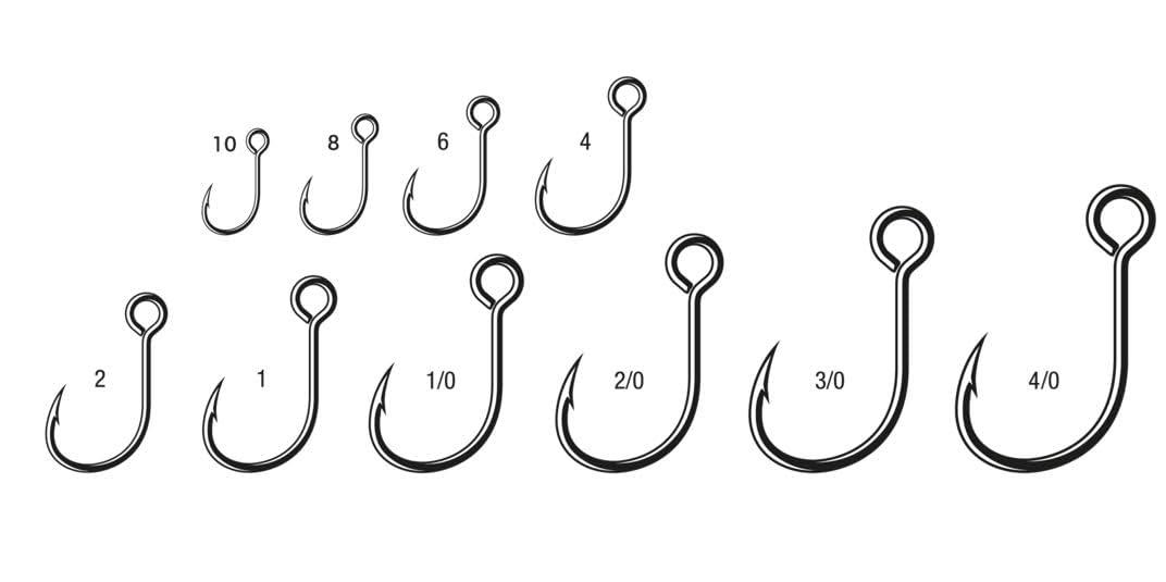 BT Outdoors Rapala VMC 7237 Inline Single #8-1/0 Size in 25 & 100 Pack - Recommended for Treble Replacement on Lures. (VMC 7237 Inline BN 1/0-100 Pk)