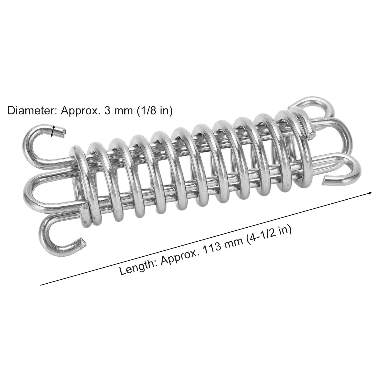 Aramox Aramox Mooring Spring, 113mm Stainless Steel Mooring Line Spring Shock Absorbing Multifunctional Marine Hardware for Boat Yacht Park