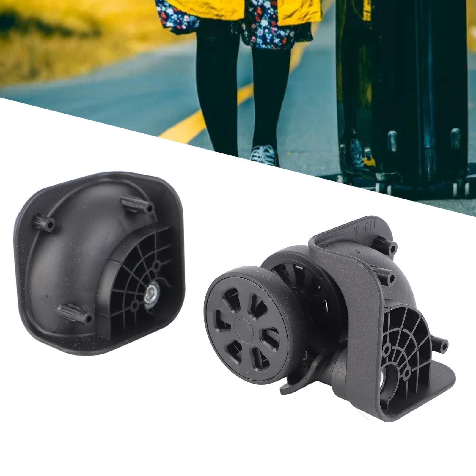 VGEBY Suitcase Wheel, 1 Pair Luggage Replacement Wheel Luggage Suitcase Caster Swivel Wheel Nylon for Repair Replacement Black