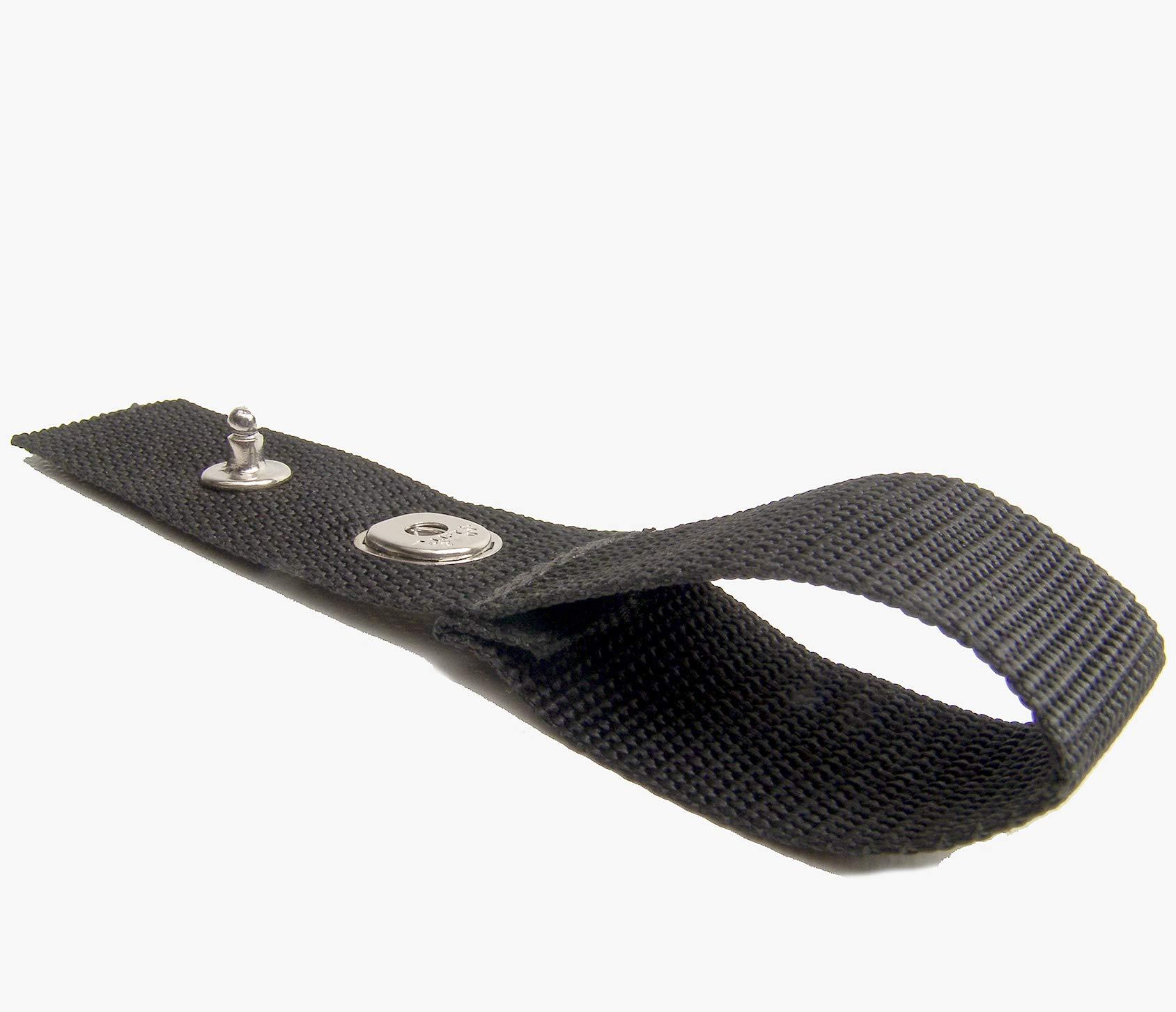 Extender Strap Extender Strap for Your Boat Cover, Lift The Dot Snap, Extends Length, Finger Loop Built in (3\" Inch, Black)