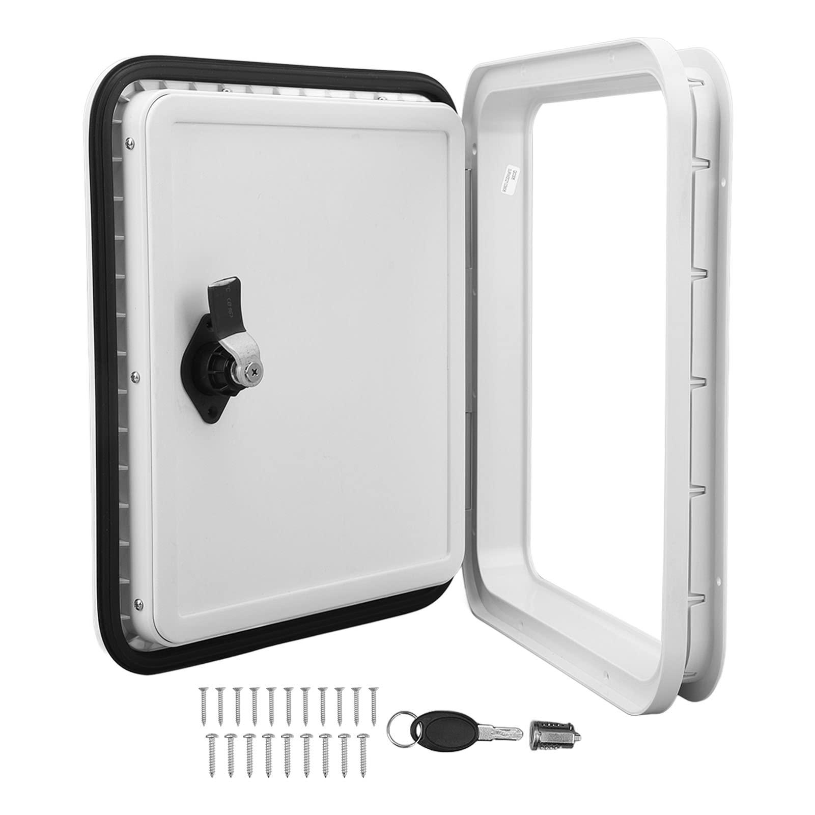 PerGar Boat Hatch, Marine Access Hatch, 297x350mm Boat Hatch Lids, Marine Access Hatch Rounded Boat Deck Hatch Access Storage Compartment Hatch for RV Camper