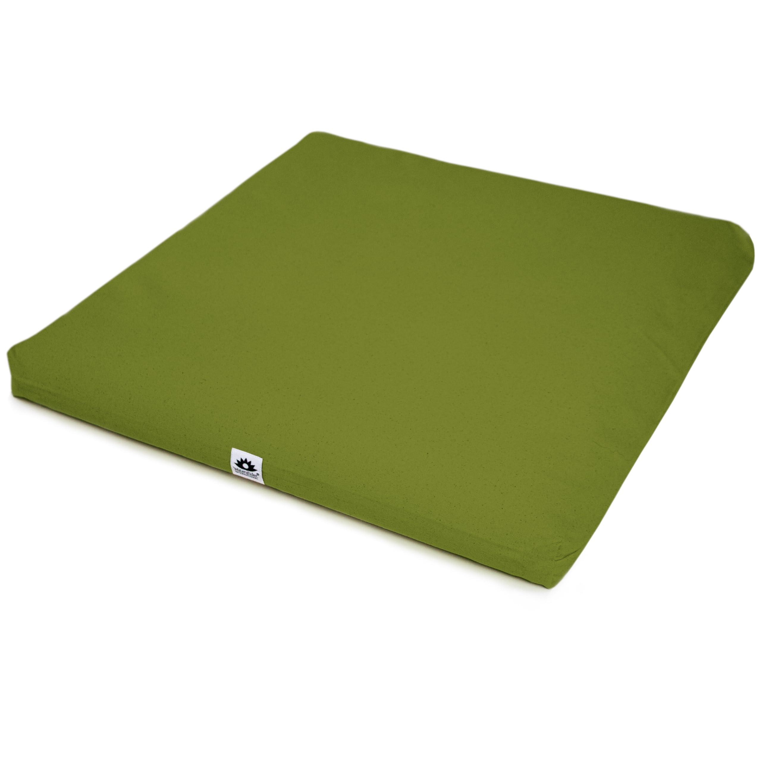 Waterglider International Waterglider International Zabuton, Eclipse line, Buckwheat Filled Meditation Cushion, 23" x 23" Avocado Green