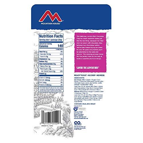 Mountain House Mountain House Mint Chocolate Chip Ice Cream Sandwich | Freeze Dried Backpacking & Camping Food | 1 Serving