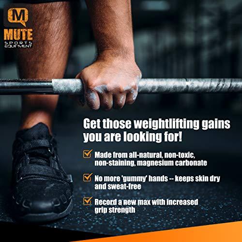 MUTE MUTE | Athletic Gym Chalk - Increase Grip Strength - for Bouldering, Rock Climbing, Gymnastics, Functional Fitness, Weight-Lifting - Non-Toxic, Non-Staining Magnesium Carbonate - 2 oz Blocks (3 Pack)