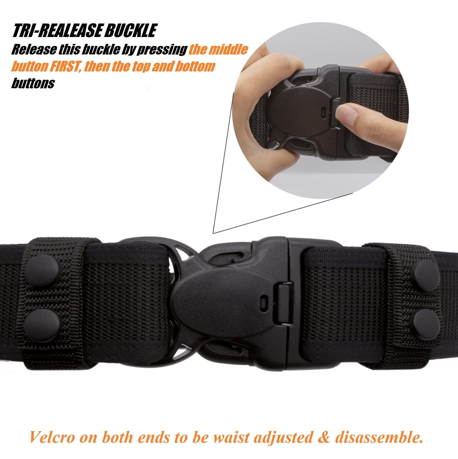 TACNEX TACNEX Duty Belt 1.5\" Law Enforcement Duty Belts Police Security Nylon Utility Work EDC Belt XL
