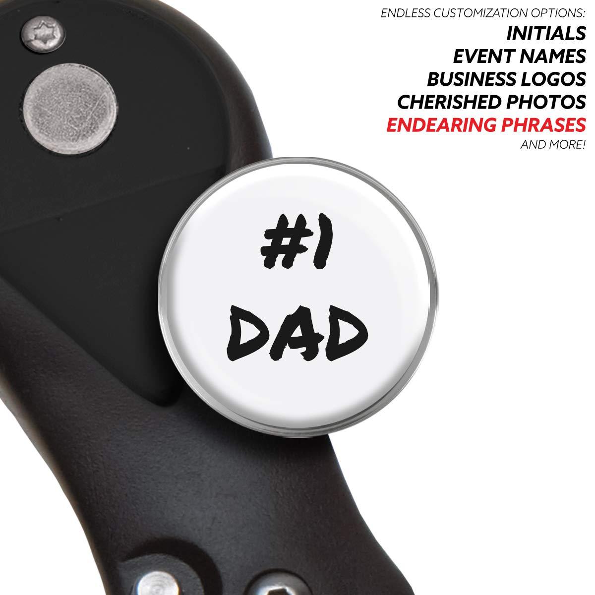 Clip Wipes Clip Wipes Golf Divot Tool Custom Logo | Switchblade Style | (5) 1\" Logo Golf Ball Marker | Personalized (Black)