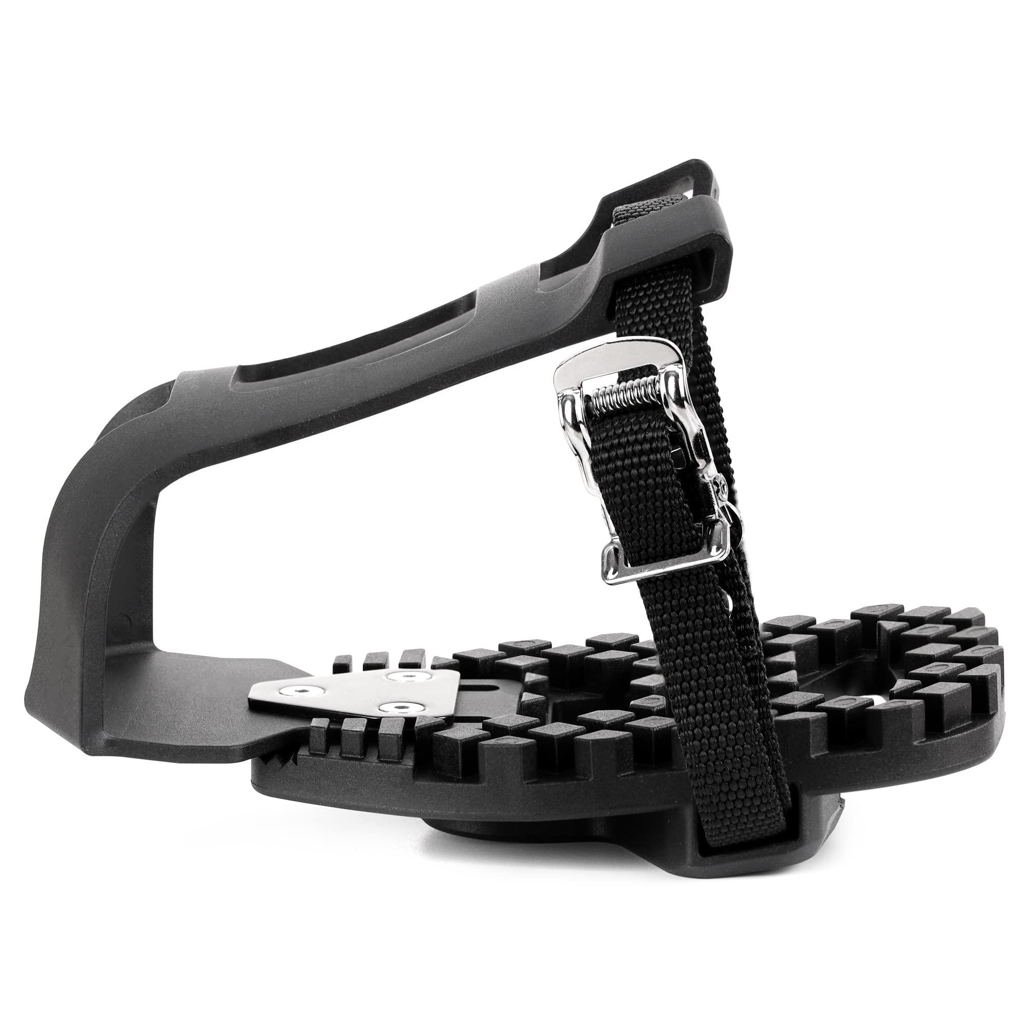 Venzo Venzo Bike Bicycle Toe Clips Cage Indoor Exercise Bike Pedal Adapters - Compatible with Peloton Bike Pedal, Convert Look Delta Pedals to Toe Clip Straps Ride with Sneakers - Toe Cages ONLY