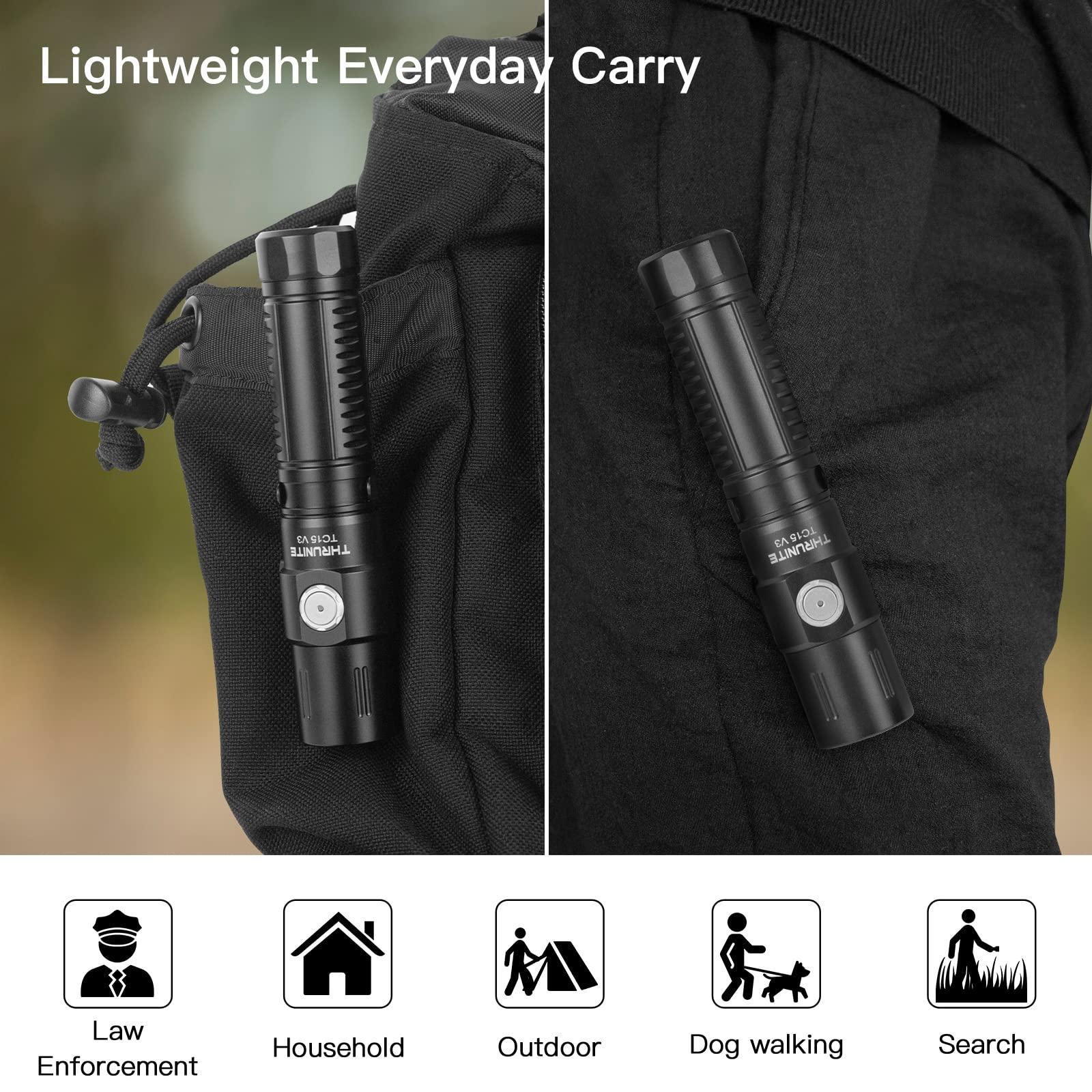 ThruNite ThruNite 2PCS Catapult Pro Cool White TC15 V3 Bright Flashlight Cool White EDC Flashlight Bundle