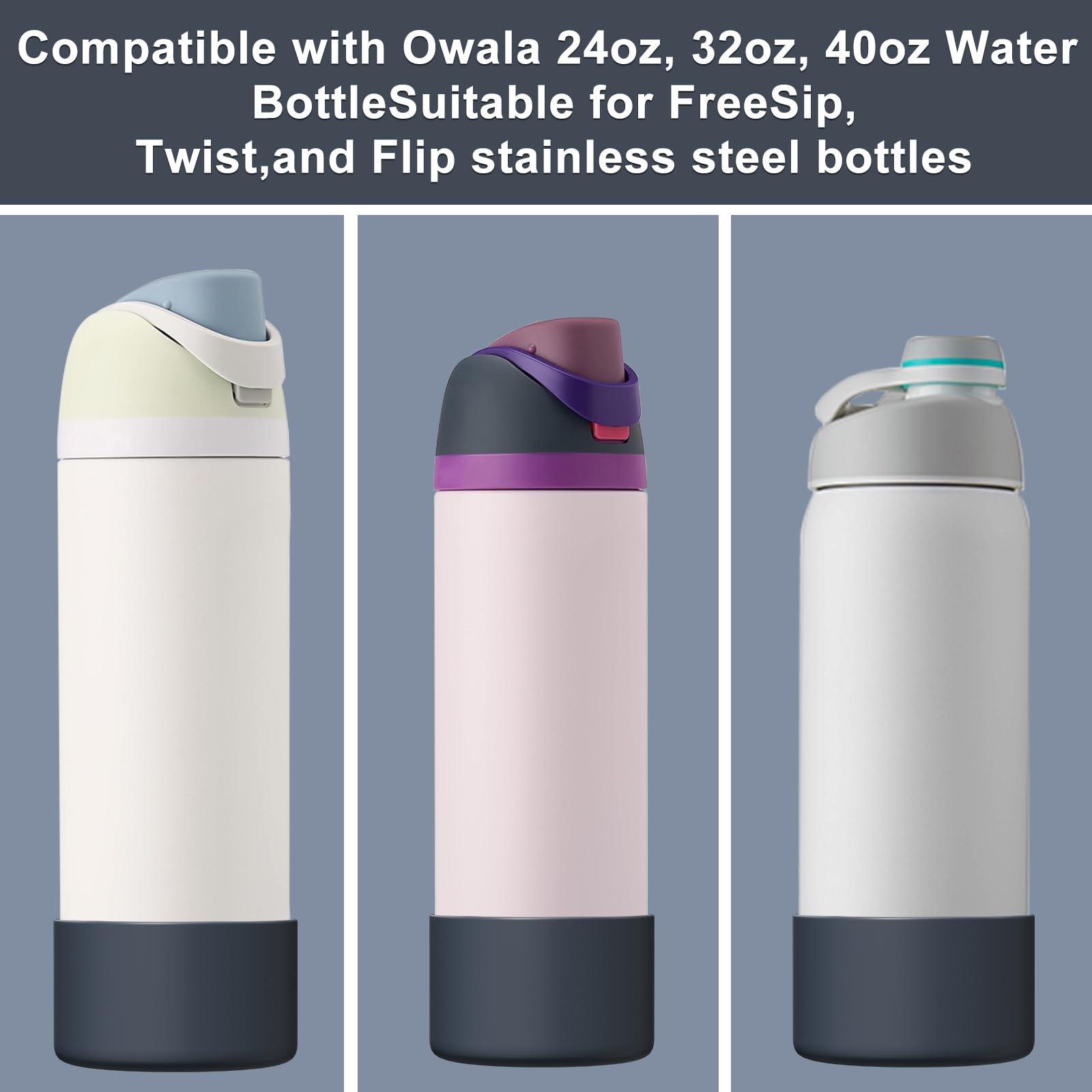 Affute Affute Silicone Boot for Owala Water Bottle 40 oz, Anti-Slip Protective Sleeve for FreeSip/Twist/Flip Water Bottles, BPA Free, Bottom Bumper Cover Protects Water Bottles from Scratches(Dark blue)