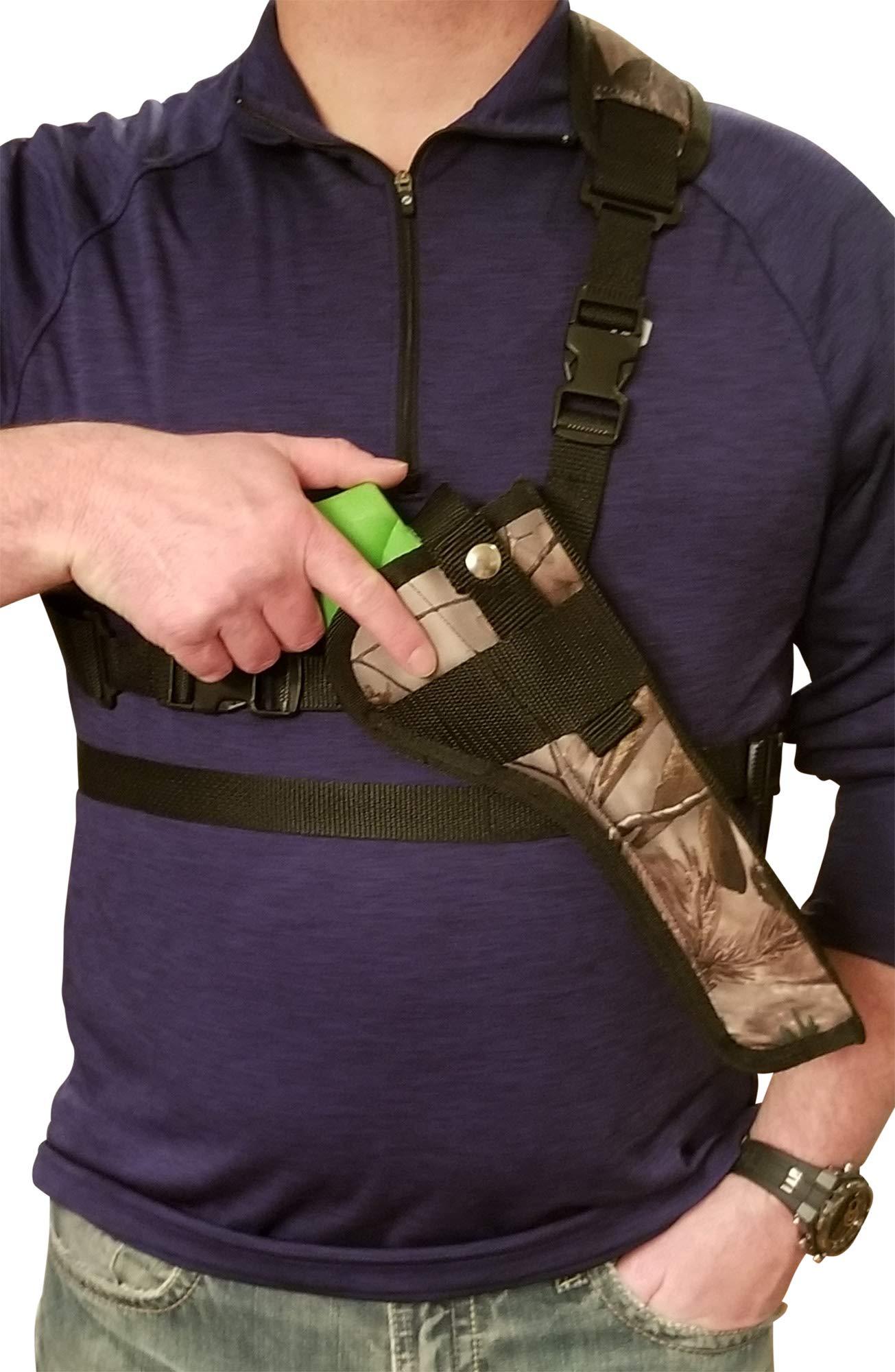 Silverhorse Holsters Silverhorse Holsters Chest/Shoulder Gun Holster | Fits Ruger Redhawk, Super Redhawk, Super Blackhawk Revolvers in 5.5" - 10.5" Barrel Lengths (10.5" Barrel Right Hand, Hardwood Camo)