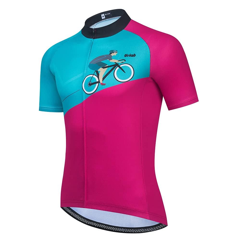Uriah Uriah Men's Cycling Jersey Short Sleeve Sweat Wicking Red Race Size 4XL(CN)
