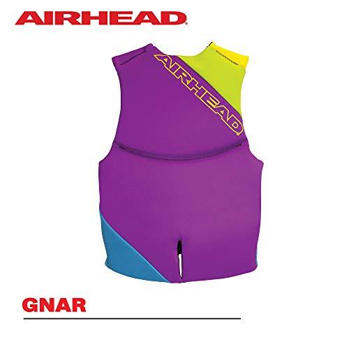 AIRHEAD Airhead Youth GNAR Kwik-Dry NeoLite Flex Life Vest, Yellow Multi-color (10074-03-B)