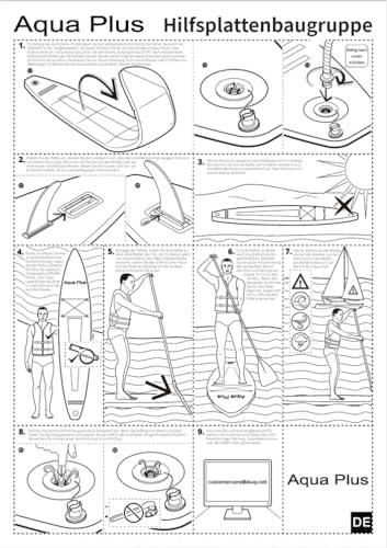 Aqua Plus Aqua Plus 6inches Thick Inflatable SUP for All Skill Levels Stand Up Paddle Board,Paddle,Pump,ISUP Travel Backpack, Leash,Shoulder Strap,Youth,Adult Inflatable Paddle Board