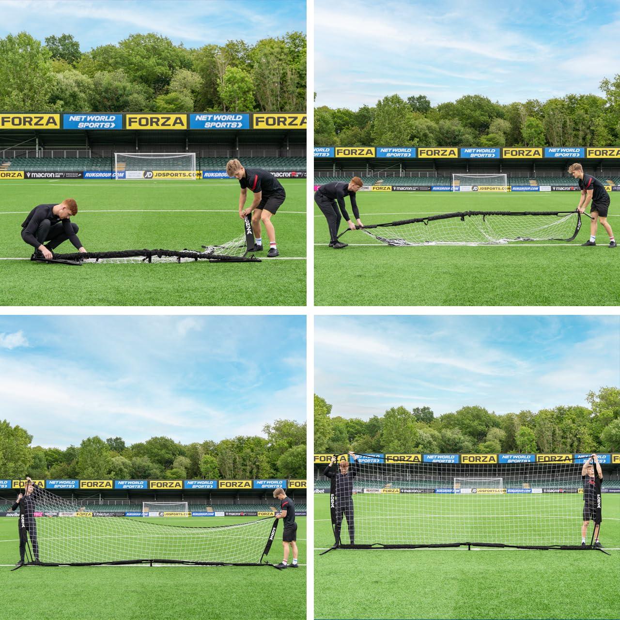FORZA FORZA Proflex Flat Soccer Goal [4 Size Options] Portable Soccer Goal Net | Pop Up and Play in Minutes! Optional Base Weights Included (Without Weights, 24ft x 8ft)