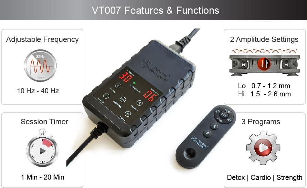VT VIBRATION THERAPEUTIC VT007 Vibration Plate Exercise Machine - High Frequency, Low Amplitude | Muscles, Bones and Nerves Training | Blood and Lymph Circulation Improvement