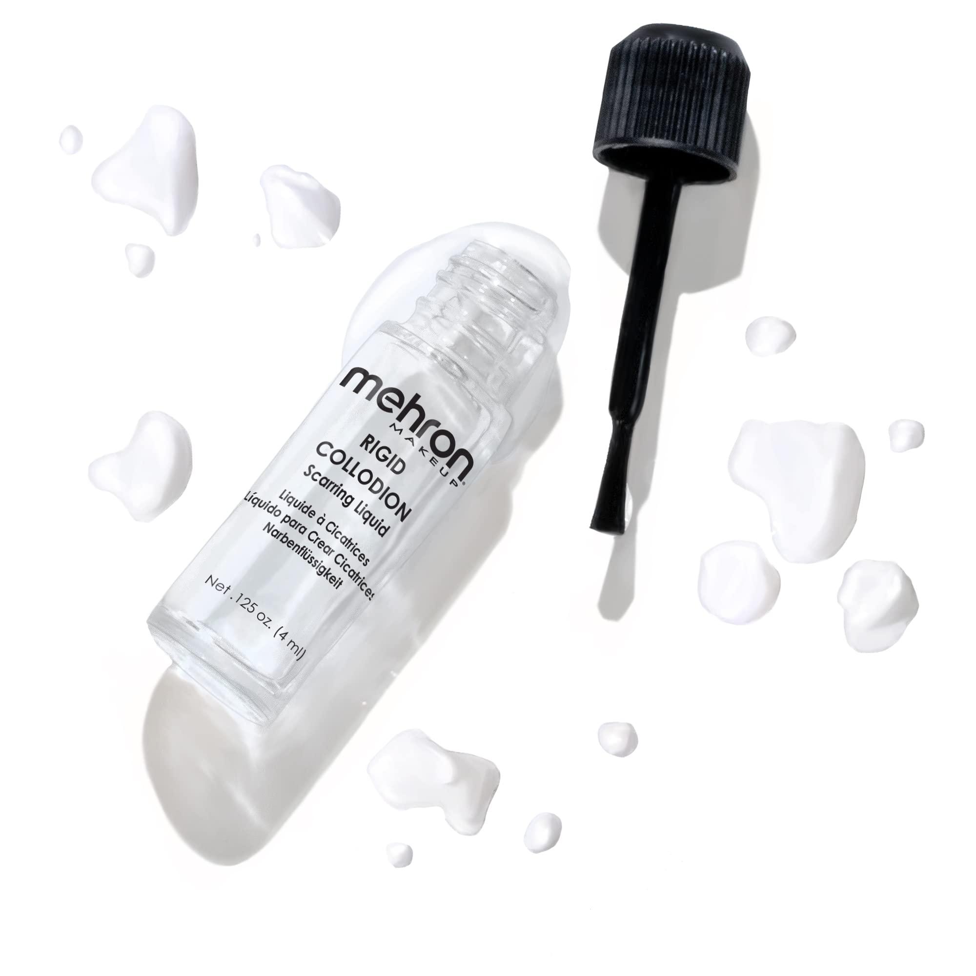 Mehron Mehron Makeup Rigid Collodion with Brush | Scarring Liquid | Liquid Scar Makeup | SFX Scar for Film .125 oz (4ml)