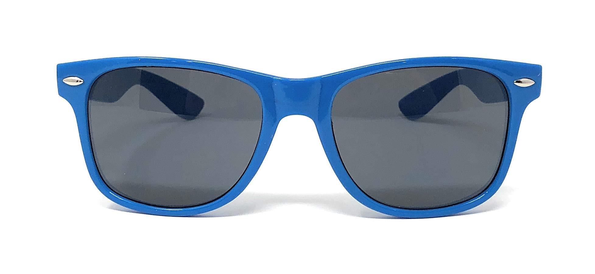 My Shades My Shades - Retro 80's Classic Rectangle Sunglasses (Blue, Smoke)