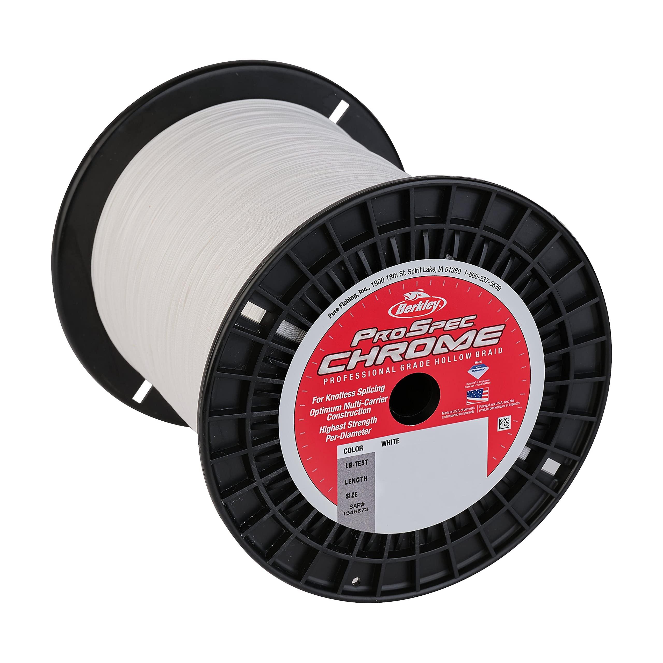 Berkley Berkley ProSpec Premium Hollow Braid Superline, White, 130lb | 81.6kg Fishing Line, Suitable for Saltwater Environments