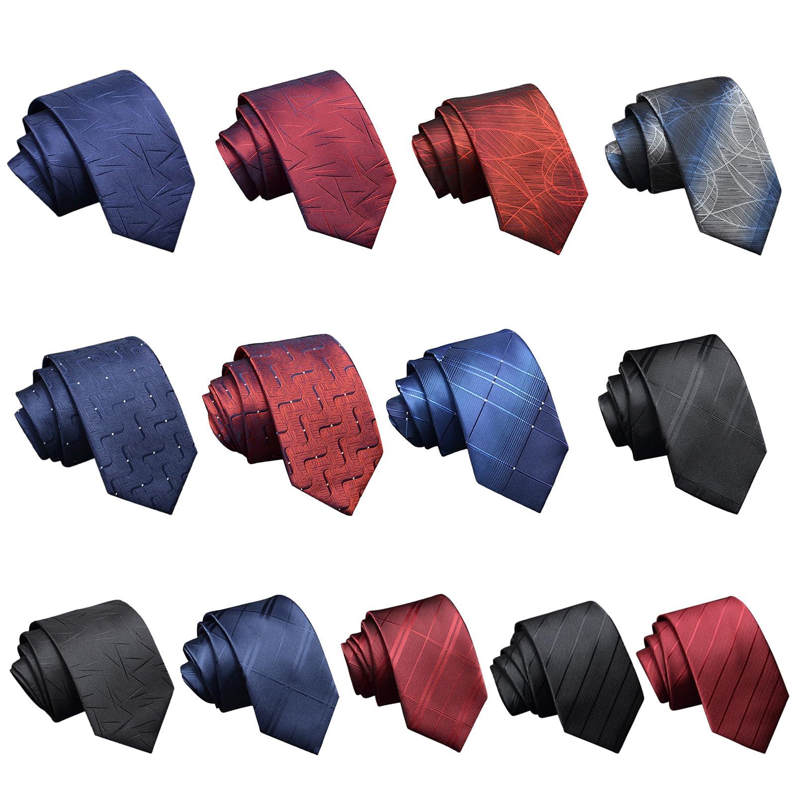 PASNMKvn PASNMKvn Men's Necktie, Uniform Ties, Pattern Striped for Men, Adjustable Neck Necktie, Closure Woven Neck, Wedding Accessory