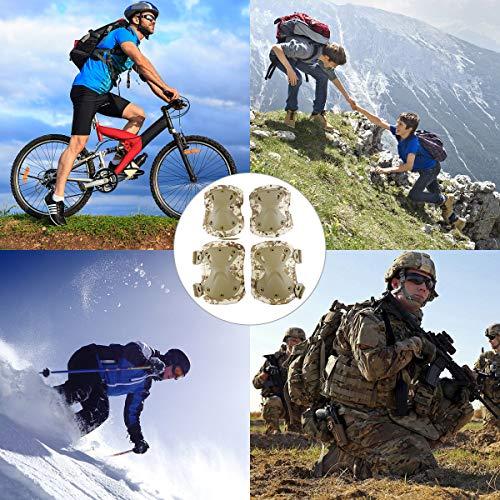 Aoutacc Aoutacc Tactical Combat Knee & Elbow Protective Pads Set for Outdoor CS Paintball Game Cycling Safety Skateboarding Gear Skates Knee Protection Guard Pads (DD)