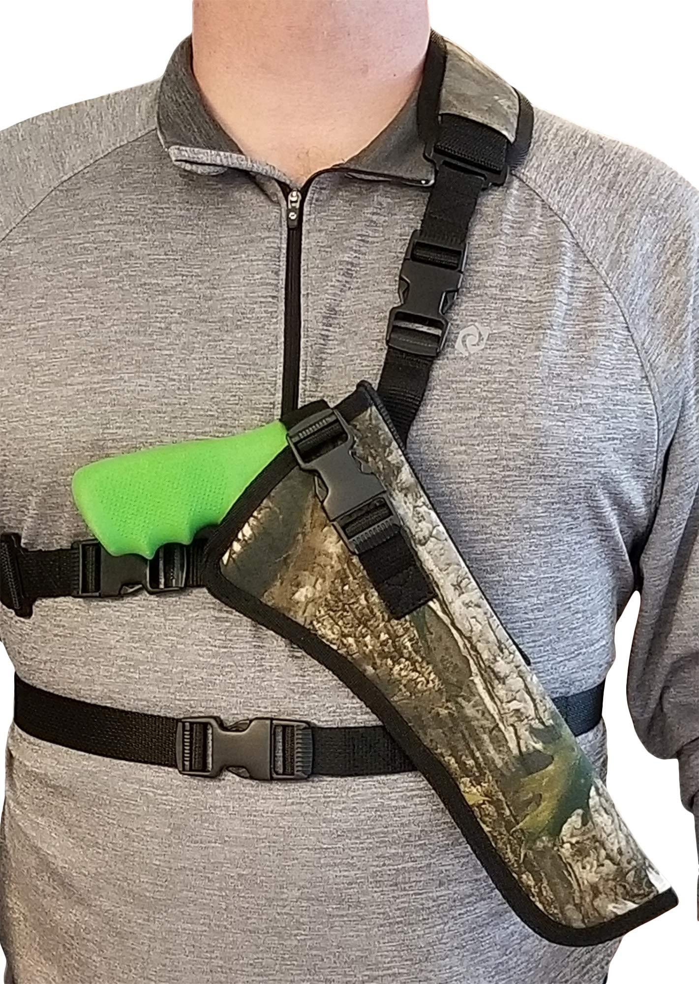 Silverhorse Holsters Silverhorse Holsters Chest/Shoulder Gun Holster | Fits Thompson Center Contender in 10\" - 16\" Barrel Lengths (10\" Barrel Right Hand, Hardwood Camo)