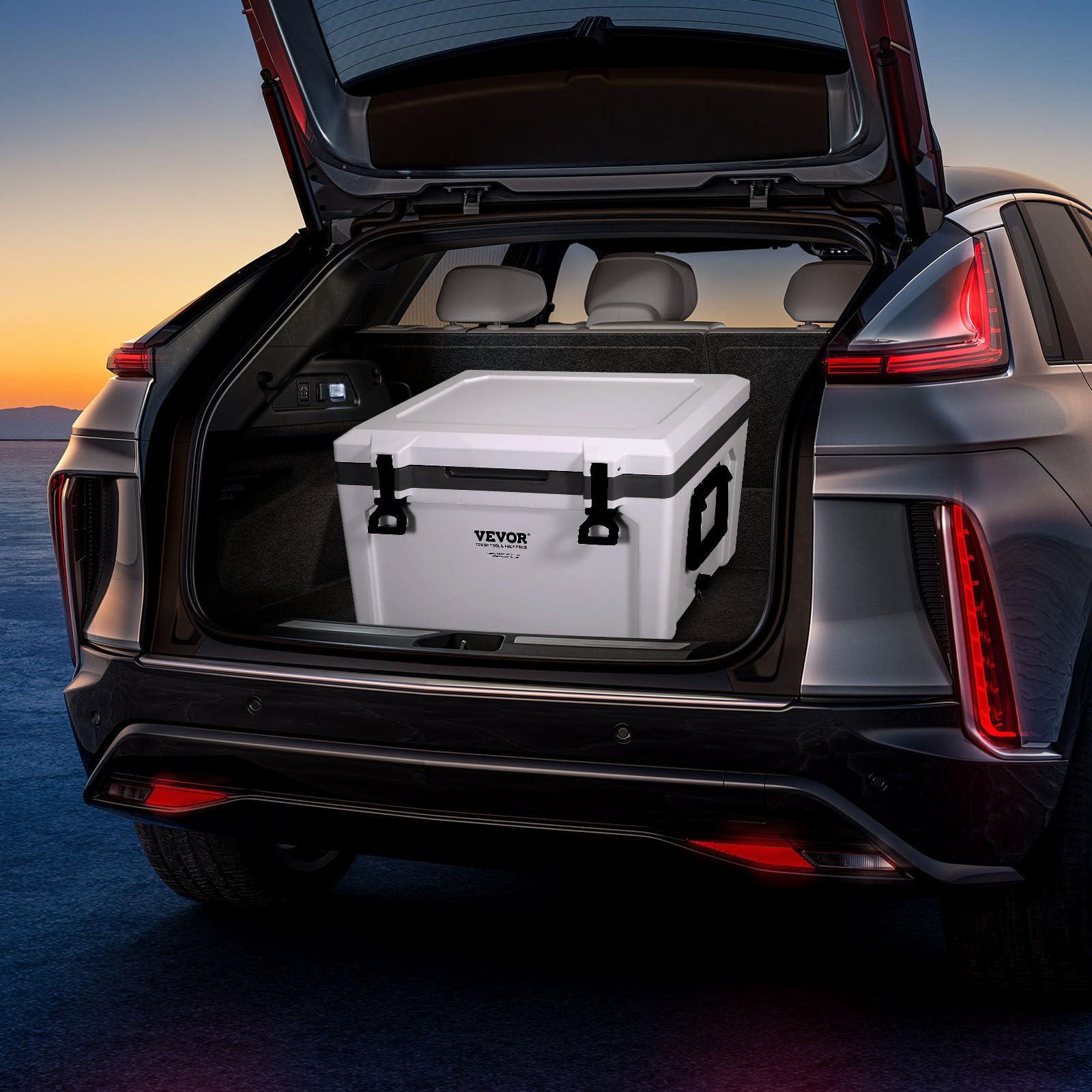 VEVOR VEVOR Ultra-Light Hard Cooler 52 QT, Ice Retention Cooler with Heavy Duty Handle, Ice Chest Lunch Box for Camping, Travel, Outdoor, Keeps Cool for up to 6 Days, 30% Lighter Than Rotomolded Coolers