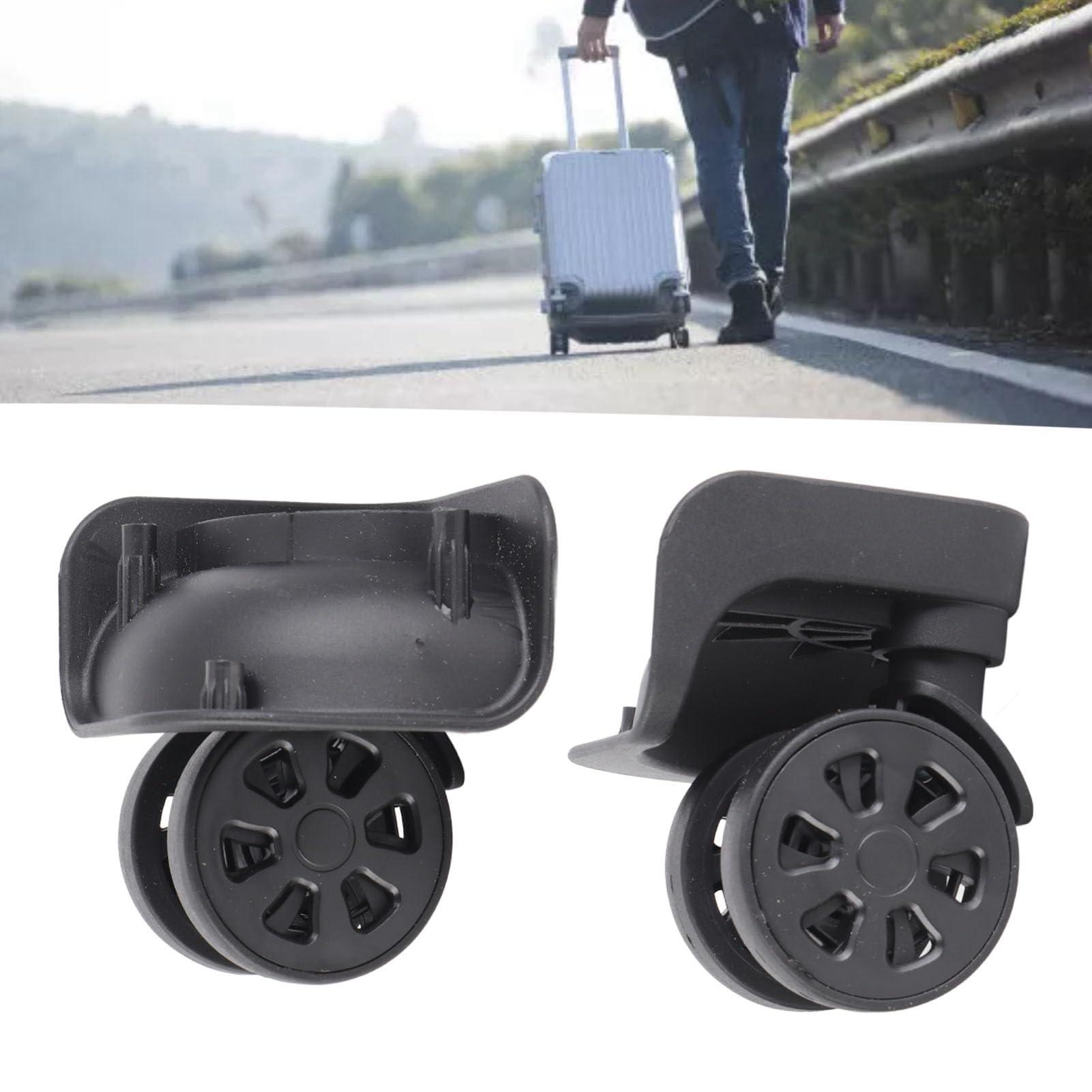 VGEBY Suitcase Wheel, 1 Pair Luggage Replacement Wheel Luggage Suitcase Caster Swivel Wheel Nylon for Repair Replacement Black