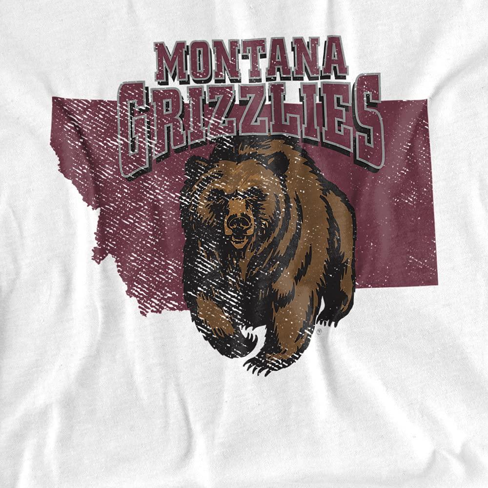 University of Montana University of Montana Official State Shape Unisex Adult T-Shirt, State Shape, Large