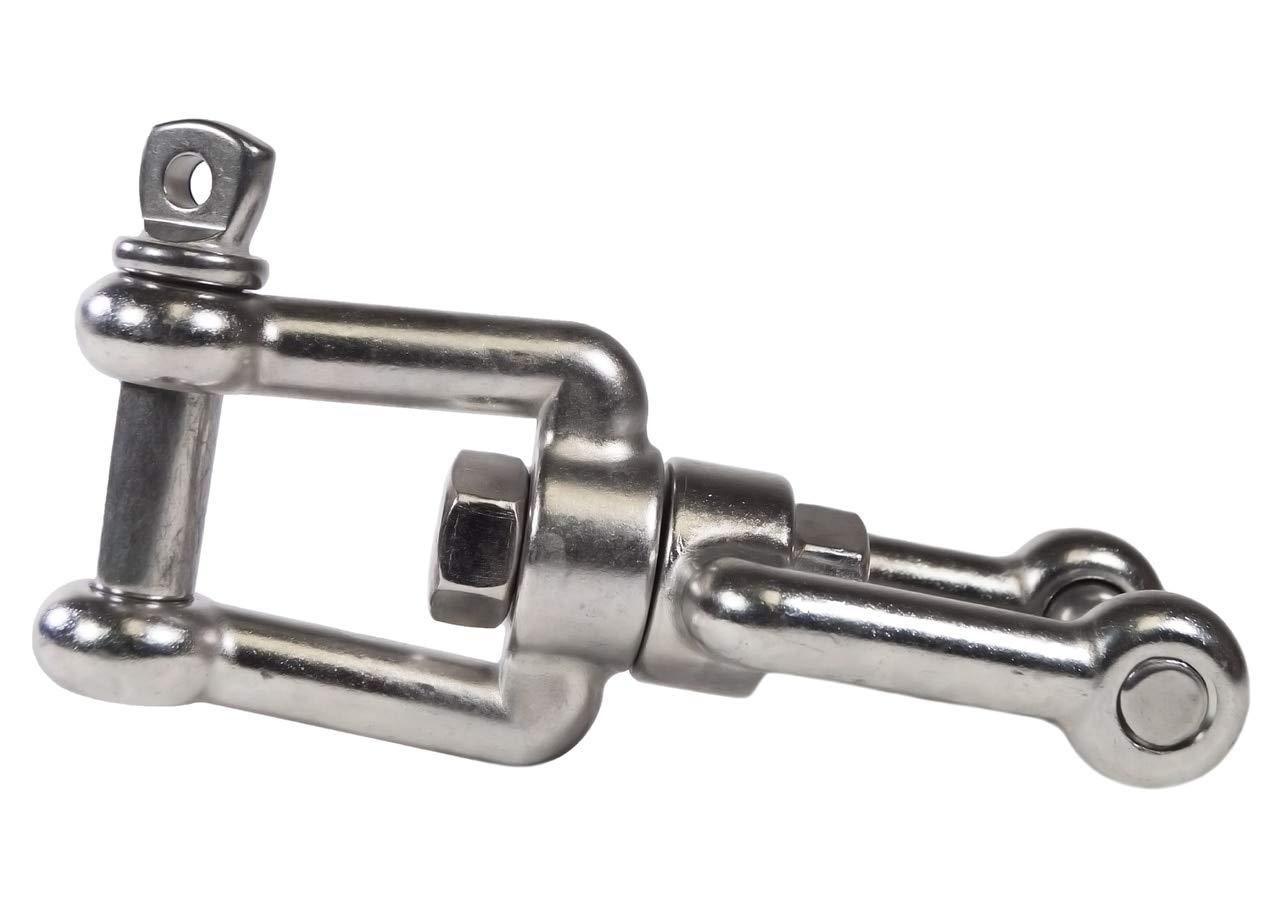 MarineNow MarineNow Jaw - Jaw Swivel Anchor Connector 316 Stainless Steel [19mm (3/4\") 02-Pack]